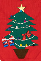 Vintage Red Bravo! Tree Christmas Pullover (1990s)