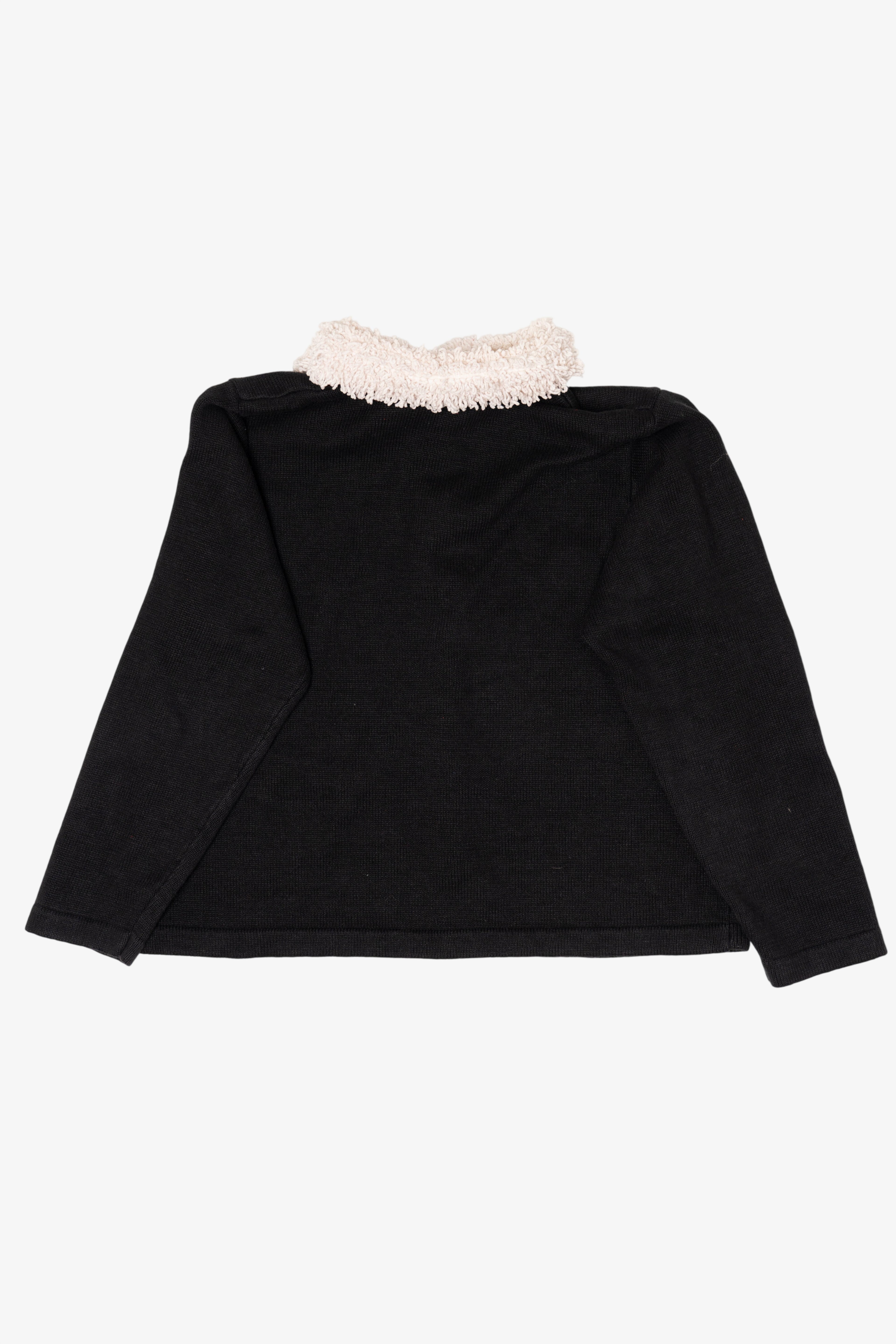 Vintage Black Victoria Jones Santa Ugly Christmas Cardigan (1990s)