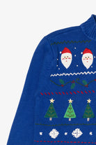 Vintage Blue Crystal Kobe Ugly Christmas Cardigan (1990s)