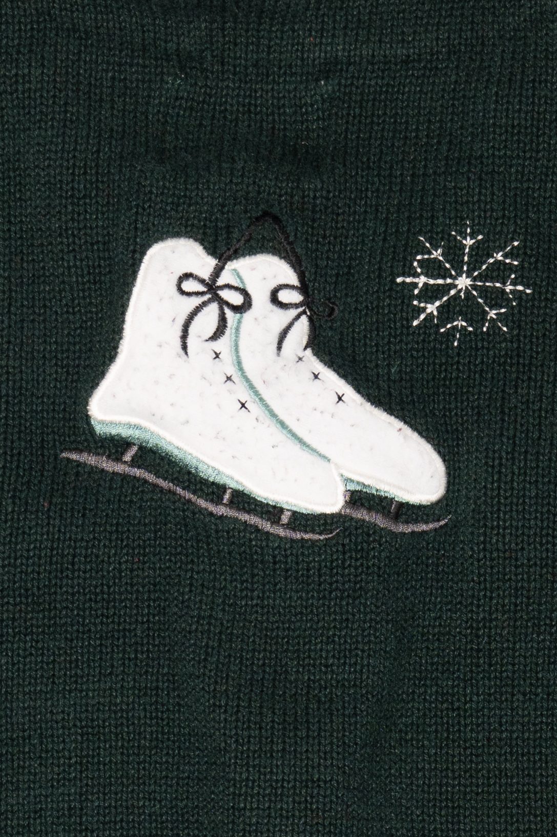 Vintage Green Christopher & Banks Cats Ugly Christmas Cardigan (1990s)
