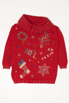 Vintage Red Victoria Jones Ugly Christmas Pullover (1990s)