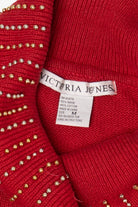 Vintage Red Victoria Jones Ugly Christmas Pullover (1990s)