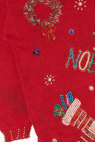 Vintage Red Victoria Jones Ugly Christmas Pullover (1990s)