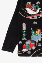 Vintage Black Victoria Jones Ugly Christmas Cardigan (1990s)