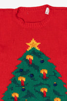 Vintage Red Tree Ugly Christmas Pullover (1990s)