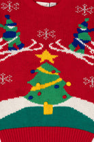 Vintage Red Adel Barre Skiing Ugly Christmas Sweater (1990s)