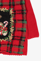 Vintage Red Heirloom Collectible Teddy Bears Ugly Christmas Pullover (1990s)