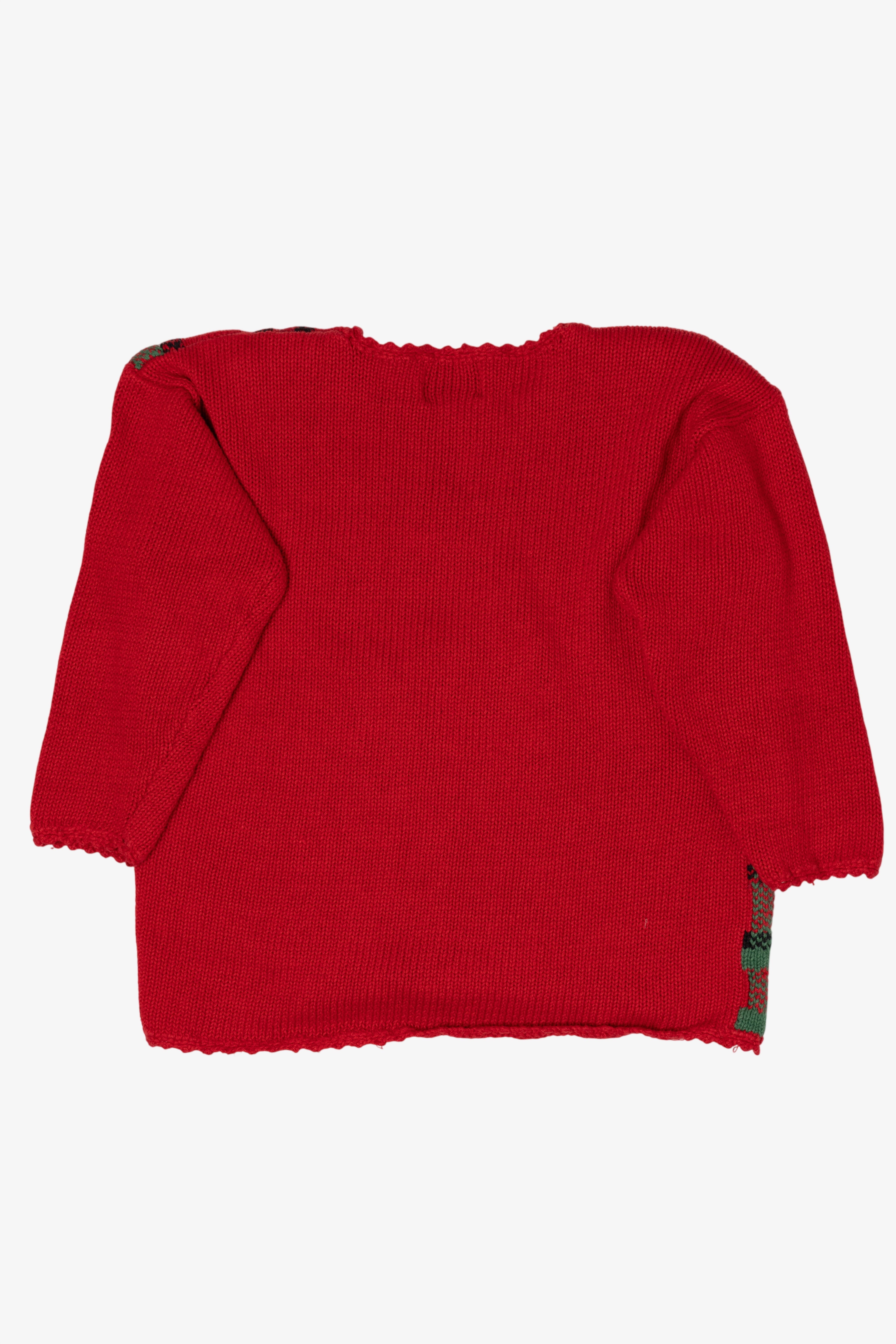 Vintage Red Heirloom Collectible Teddy Bears Ugly Christmas Pullover (1990s)