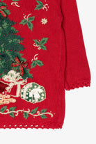 Vintage Red Kim Rogers Tree Ugly Christmas Pullover (1990s)