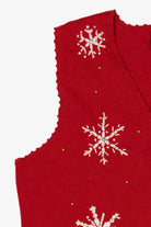 Vintage Red Studio Joy Snowflakes Ugly Christmas Vest (1990s)