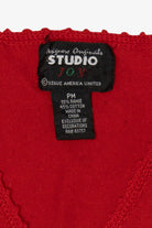Vintage Red Studio Joy Snowflakes Ugly Christmas Vest (1990s)