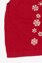 Vintage Red Breckenridge Snowflakes Ugly Christmas Vest (1990s)
