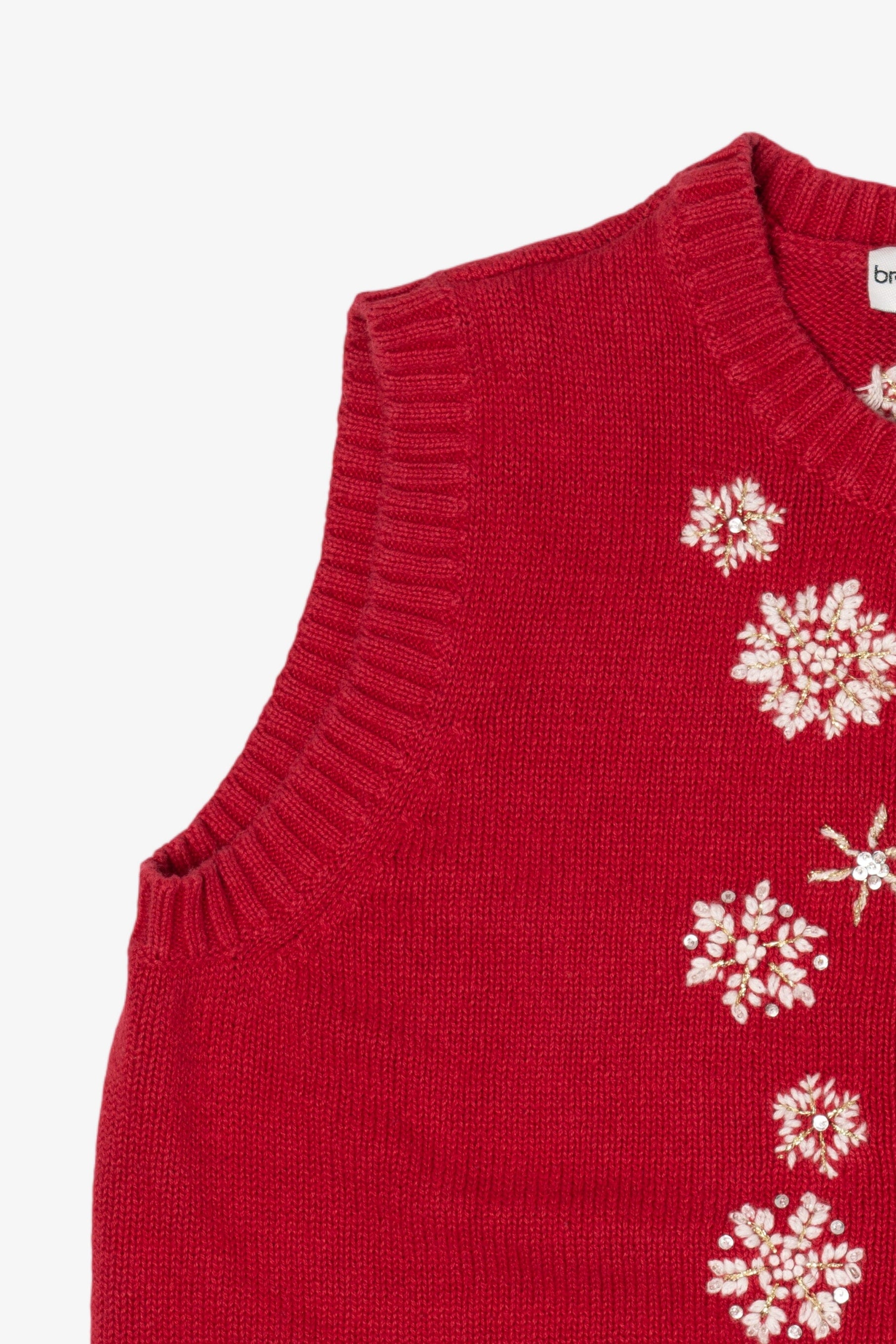 Vintage Red Breckenridge Snowflakes Ugly Christmas Vest (1990s)