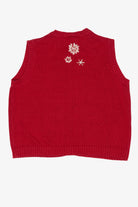 Vintage Red Breckenridge Snowflakes Ugly Christmas Vest (1990s)