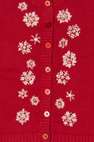 Vintage Red Breckenridge Snowflakes Ugly Christmas Vest (1990s)