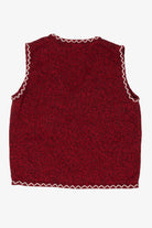 Vintage Red Mercer Street Studio Snowflakes Ugly Christmas Vest (1990s)