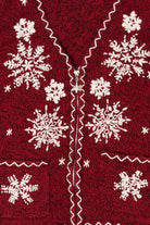 Vintage Red Mercer Street Studio Snowflakes Ugly Christmas Vest (1990s)
