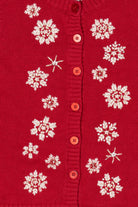 Vintage Red Breckenridge Snowflakes Ugly Christmas Vest (1990s)