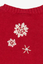 Vintage Red Breckenridge Snowflakes Ugly Christmas Vest (1990s)