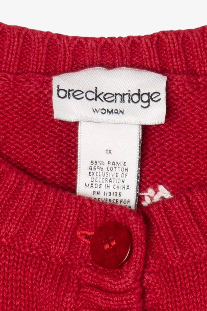 Vintage Red Breckenridge Snowflakes Ugly Christmas Vest (1990s)