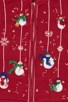 Vintage Red Cappagallo Snowmen Ugly Christmas Vest (1990s)
