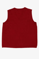 Vintage Red Holiday Joy Snowmen Ugly Christmas Vest (1990s)