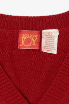 Vintage Red Holiday Joy Snowmen Ugly Christmas Vest (1990s)