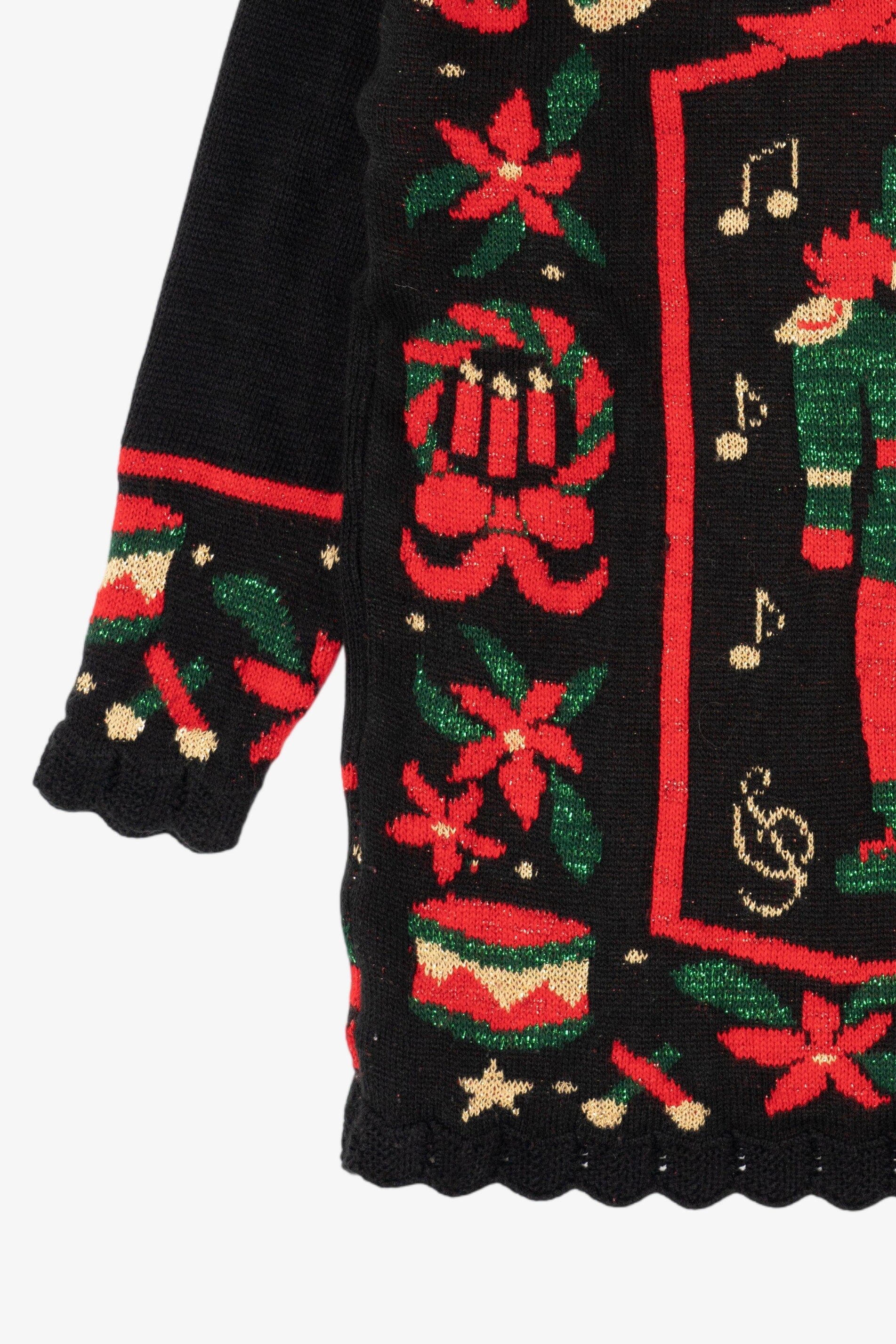 Vintage Black Nutcracker Ugly Christmas Pullover (1990s)