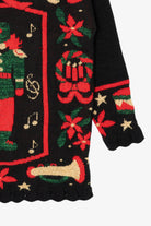 Vintage Black Nutcracker Ugly Christmas Pullover (1990s)