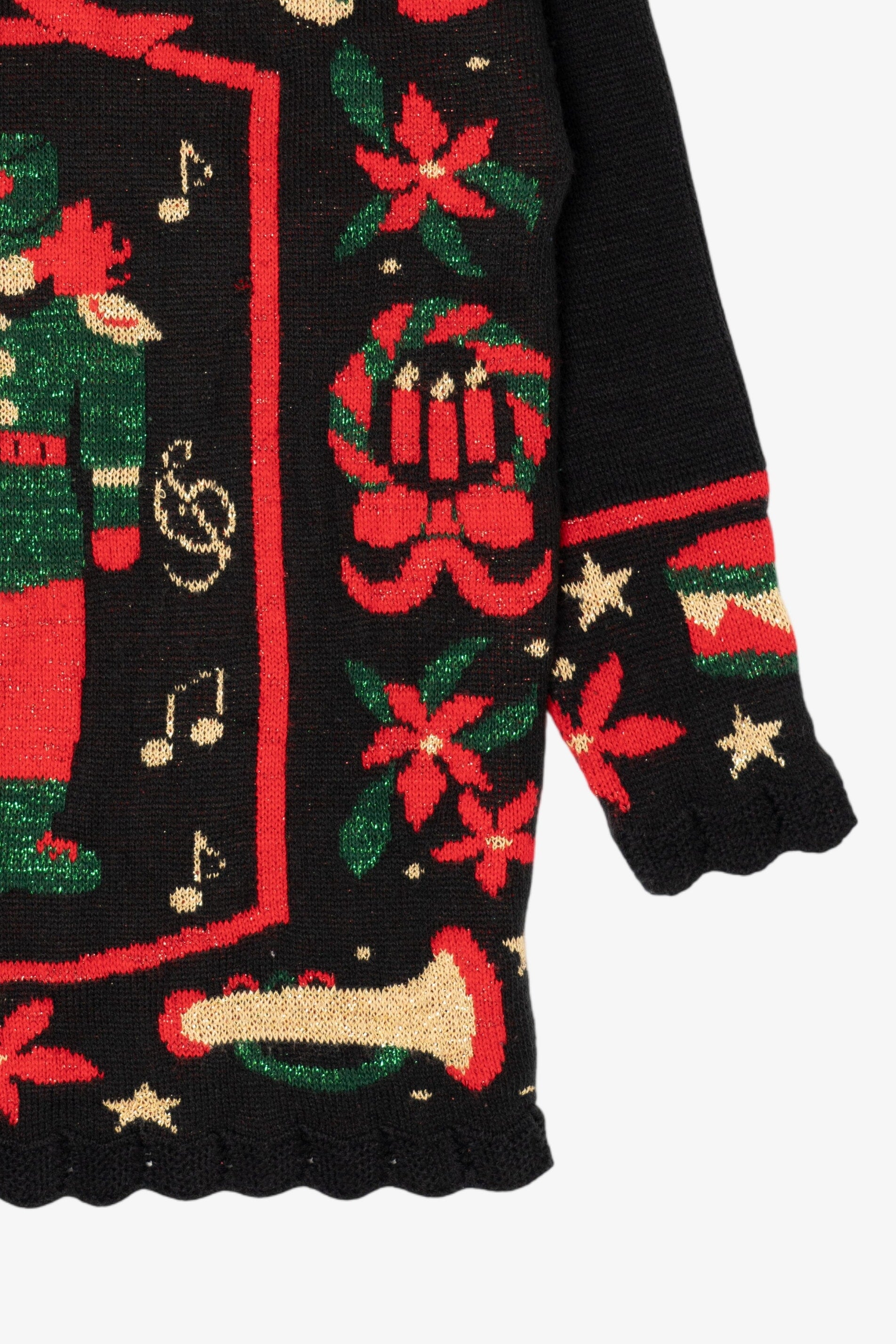Vintage Black Nutcracker Ugly Christmas Pullover (1990s)