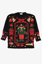 Vintage Black Nutcracker Ugly Christmas Pullover (1990s)