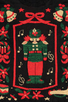 Vintage Black Nutcracker Ugly Christmas Pullover (1990s)