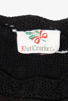 Vintage Black Nutcracker Ugly Christmas Pullover (1990s)