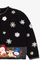 Vintage Black Studio Joy Santa Ugly Christmas Cardigan (1990s)