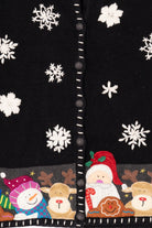 Vintage Black Studio Joy Santa Ugly Christmas Cardigan (1990s)