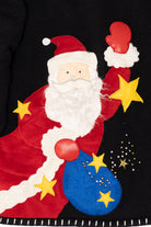 Vintage Black Studio Joy Santa Ugly Christmas Cardigan (1990s)