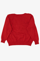 Vintage Red Work in Progress Ugly Christmas Pullover (1990s)