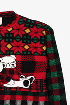 Vintage Black Holiday Time Teddy Bears Ugly Christmas Sweater (1990s)