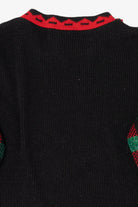 Vintage Black Holiday Time Teddy Bears Ugly Christmas Sweater (1990s)