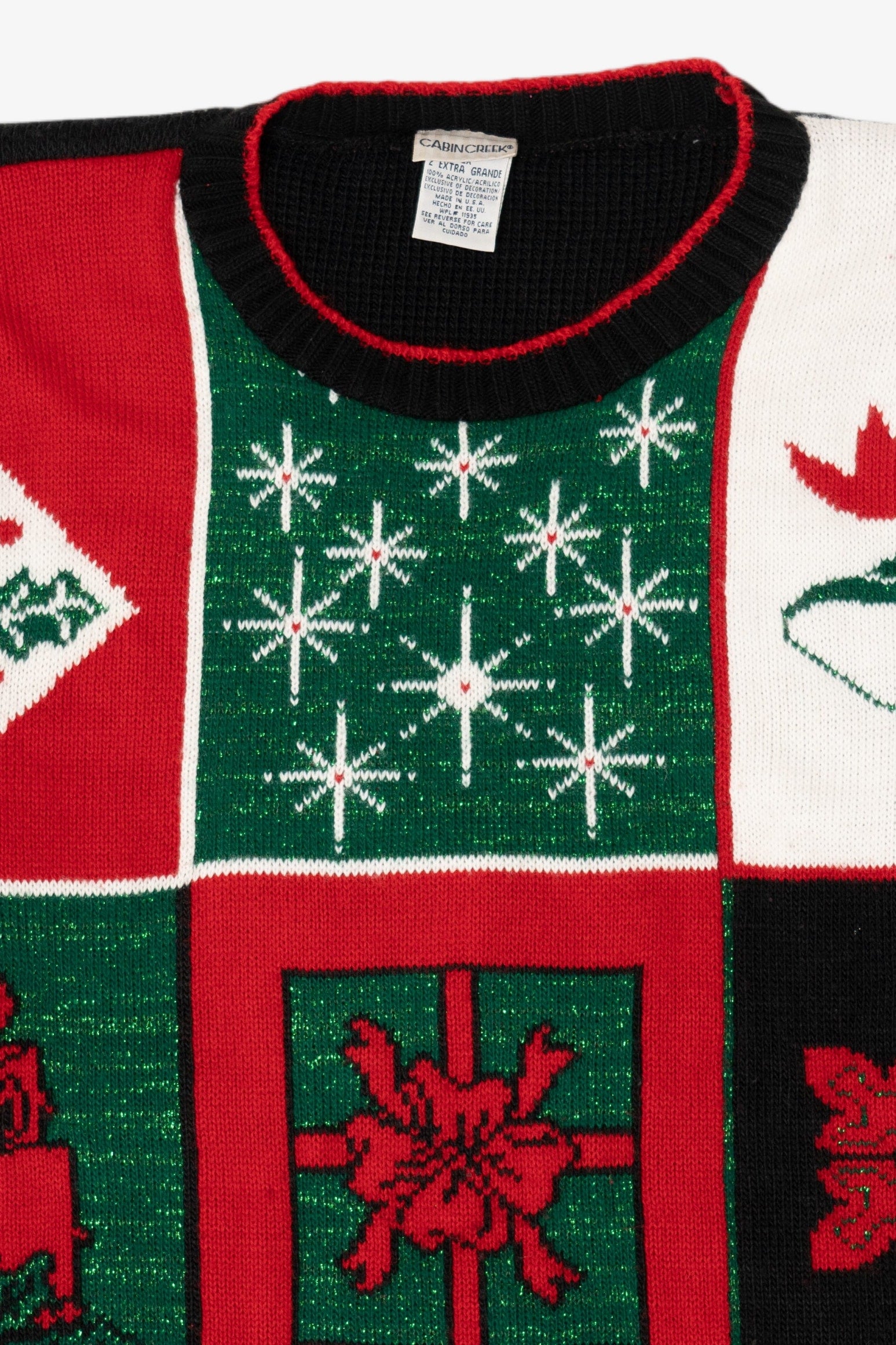 Vintage Quacker Factory Ugly Christmas Sweater (1990s)