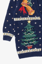 Vintage Blue Marisa Christina Ugly Christmas Cardigan (1990s)