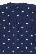 Vintage Blue Marisa Christina Ugly Christmas Cardigan (1990s)
