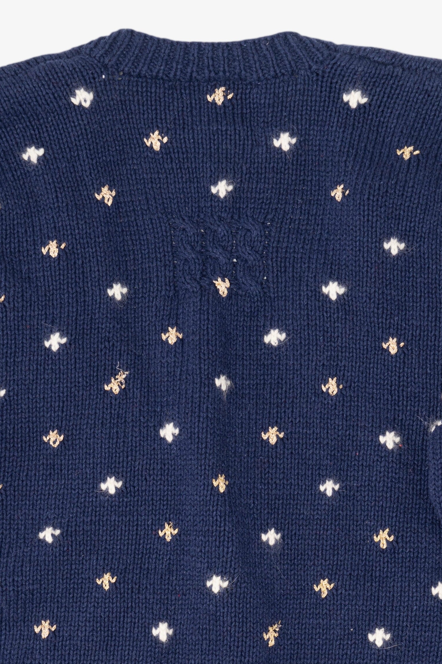 Vintage Blue Marisa Christina Ugly Christmas Cardigan (1990s)