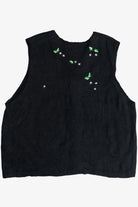 Vintage Susan Bristol Embroidered Santa Ugly Christmas Vest (2000s)