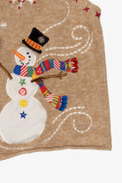Vintage Beige Kim Rogers Snowmen Ugly Christmas Vest (1990s)