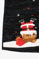 Vintage Black Holiday Time Santa Ugly Christmas Vest (2000s)