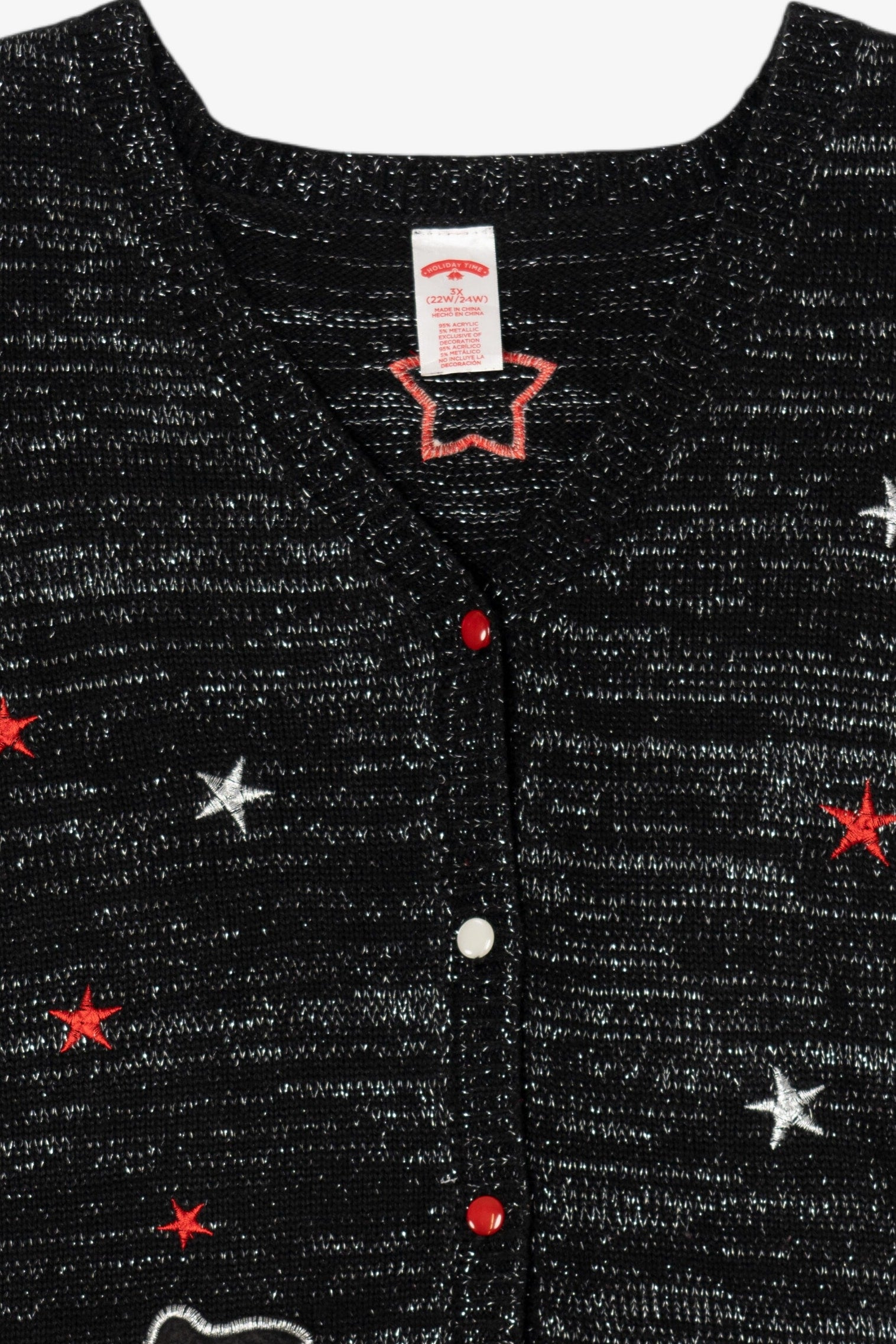 Vintage Black Holiday Time Santa Ugly Christmas Vest (2000s)