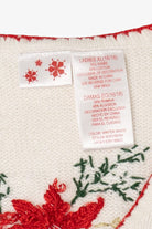 Vintage White Poinsettias Ugly Christmas Vest (1990s)