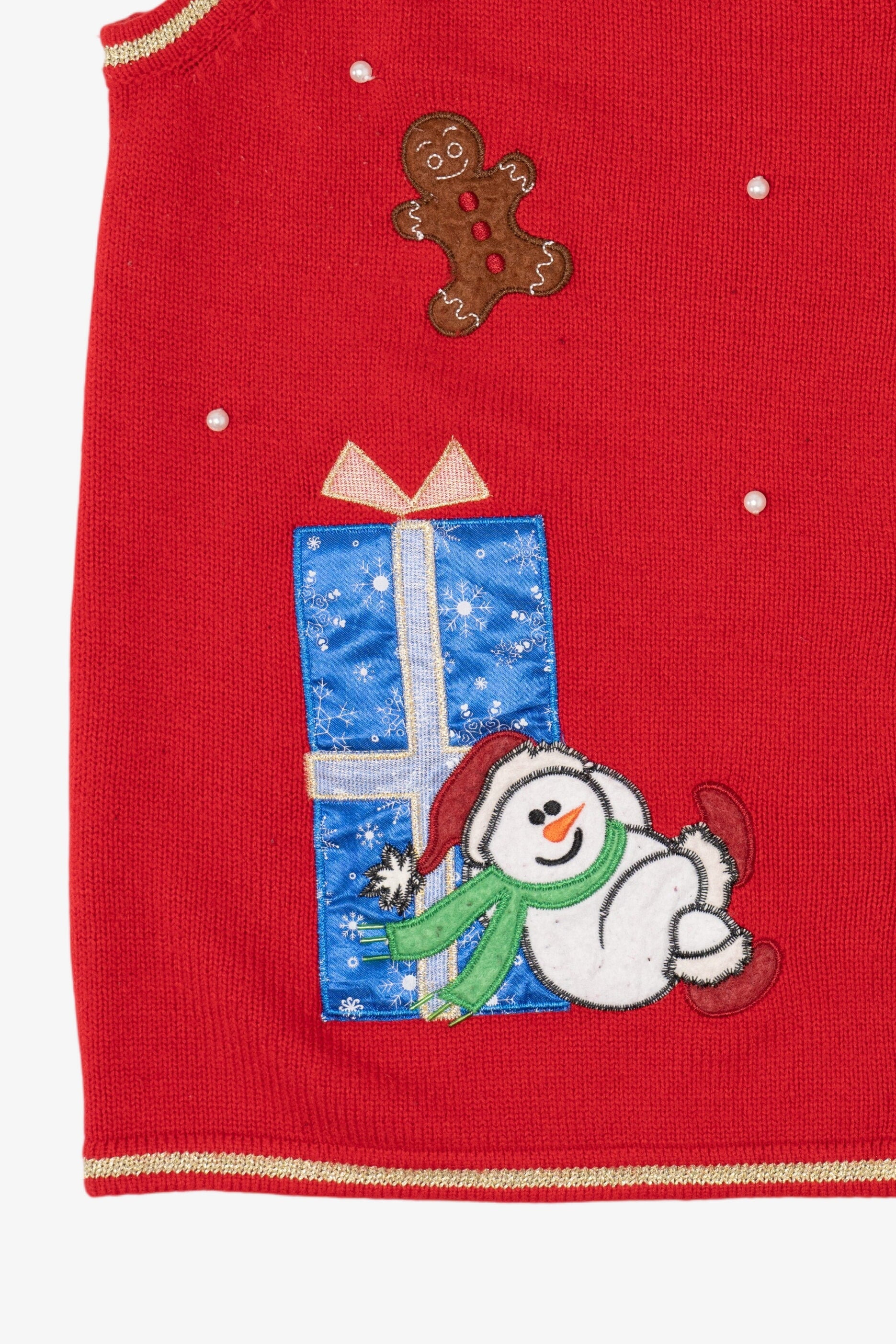 Vintage Red White Stag Ugly Christmas Vest (1990s)