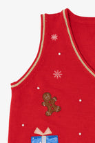Vintage Red White Stag Ugly Christmas Vest (1990s)